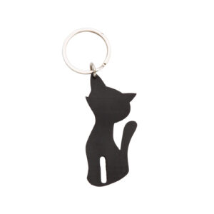 Smokey cat keyring